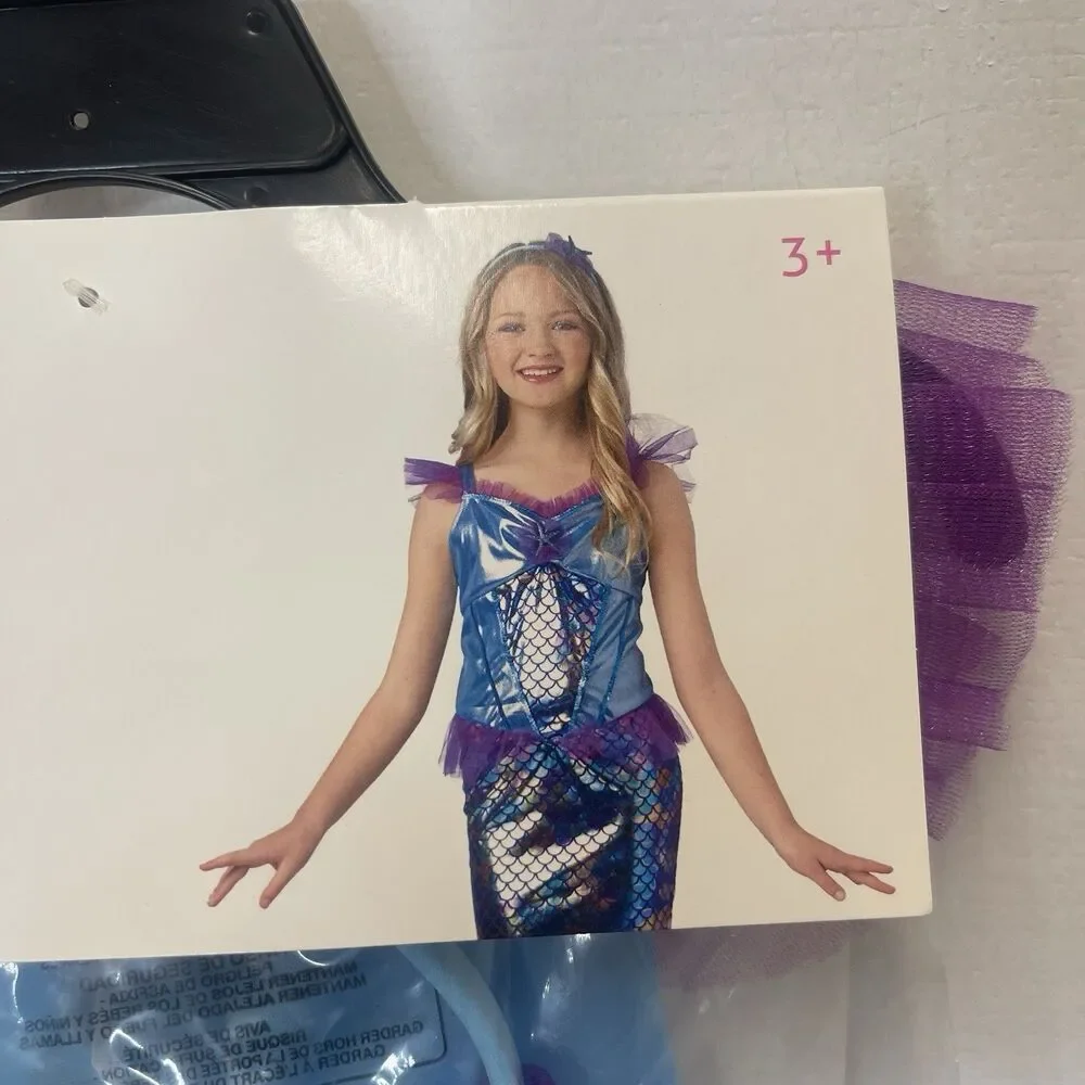 Seasons Girls Mermaid Size M 8-10 Costume Dress & Headpiece